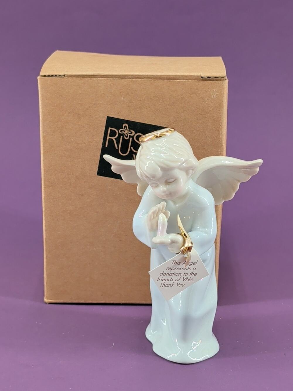 Russ Collectibles The Marbella Collection Overglazed Porcelain Angel Figurine...